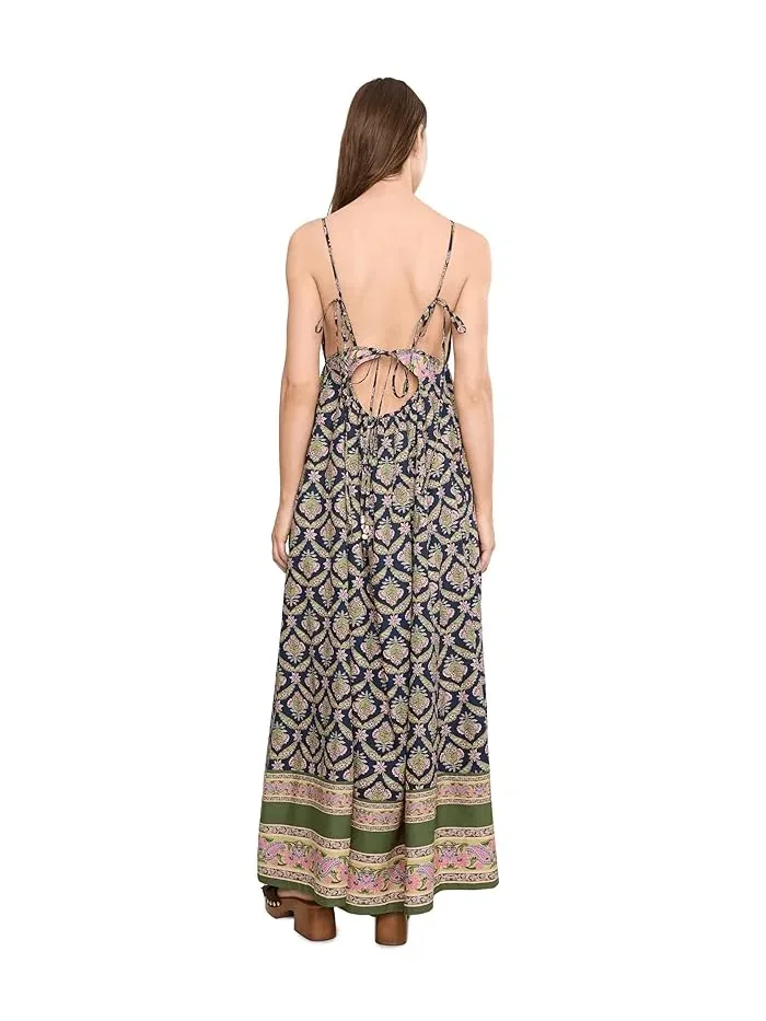 Платье-макси с принтом Sorrento Stroll Free People, Blueberry Combo — изображение 4 из 5, голубика