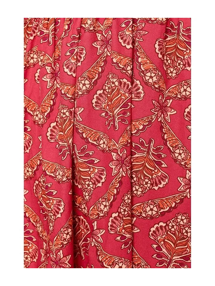 Платье миди с принтом Sorrento Stroll Free People, Tart Berry Combo — изображение 5 из 5, ягода