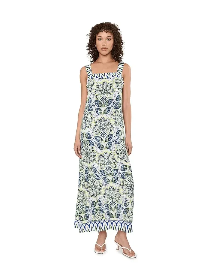 Платье макси с цветочным принтом Thick Strap Maxi Dress Vince Camuto