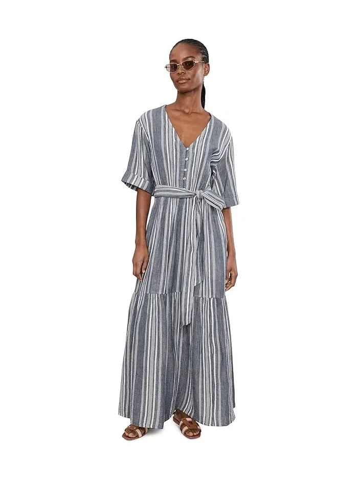 Платье из двойной марли Faherty Dune Cotton Gauze Marina — изображение 2 из 5, бриз моря