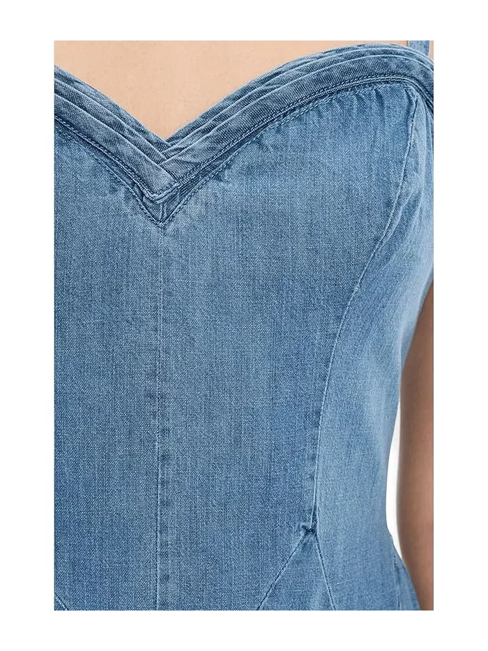 Платье миди с рюшами Another Season Free People — изображение 5 из 5, синий