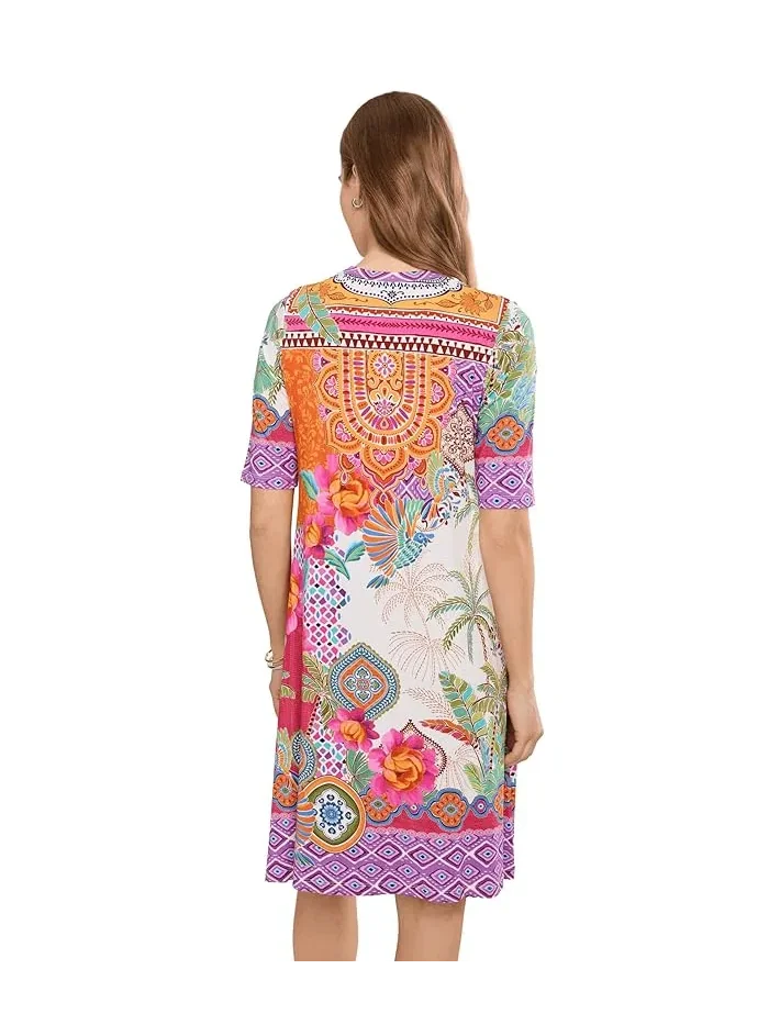 Платье-трапеция с принтом The Janie Favorite Johnny Was, Avelar — изображение 4 из 5, авелар