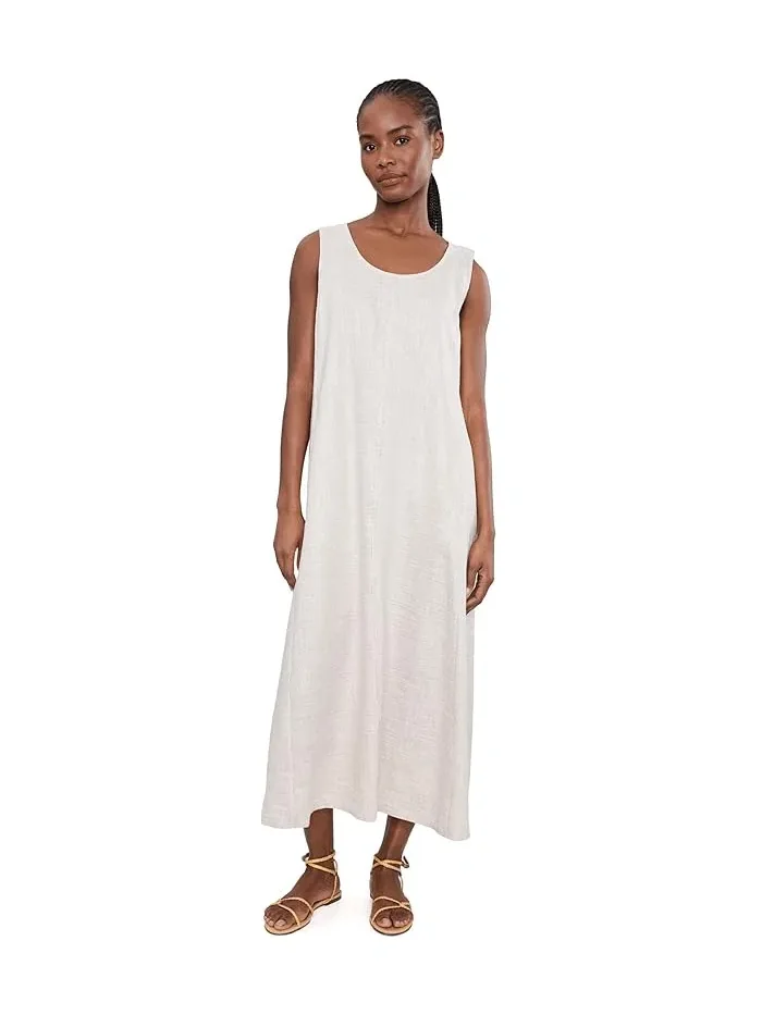 Платье полосатое из органического льна Eileen Fisher — изображение 1 из 5, пшеница