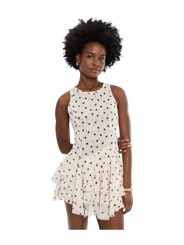 Платье мини принтованное Raven Free People — изображение 1 из 5, бежевый