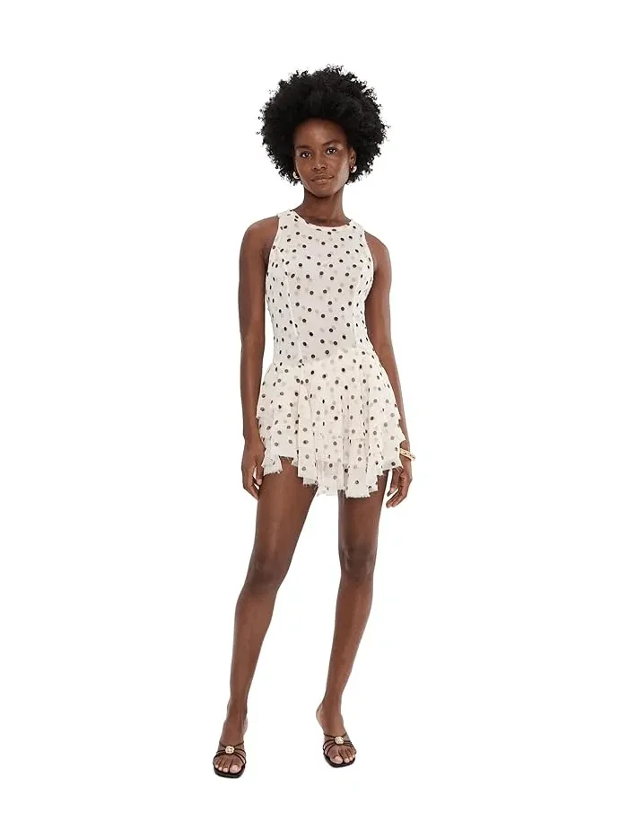 Платье мини принтованное Raven Free People — изображение 2 из 5, бежевый
