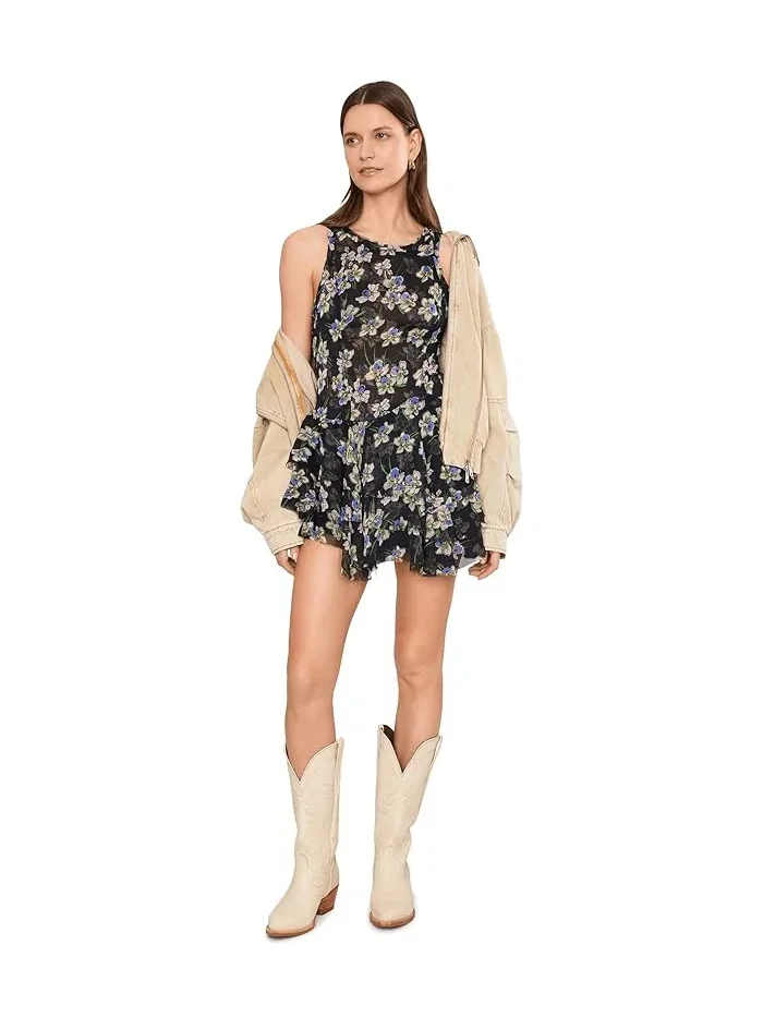Платье мини с принтом Raven Free People — изображение 2 из 5, полуночный синий