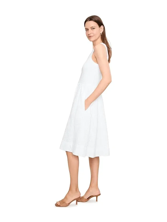 Платье с вышивкой Diamond Eyelet Sofia NIC+ZOE — изображение 3 из 5, белый