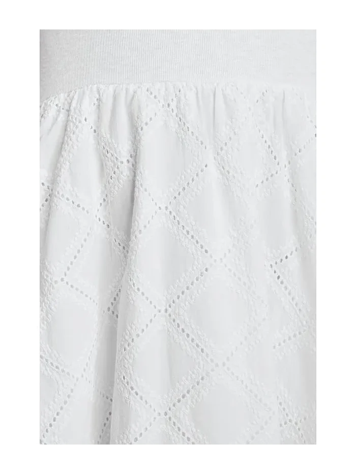 Платье с вышивкой Diamond Eyelet Sofia NIC+ZOE — изображение 5 из 5, белый