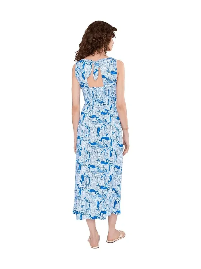 Платье миди с цветочным принтом Finnley Lilly Pulitzer — изображение 4 из 5, синий