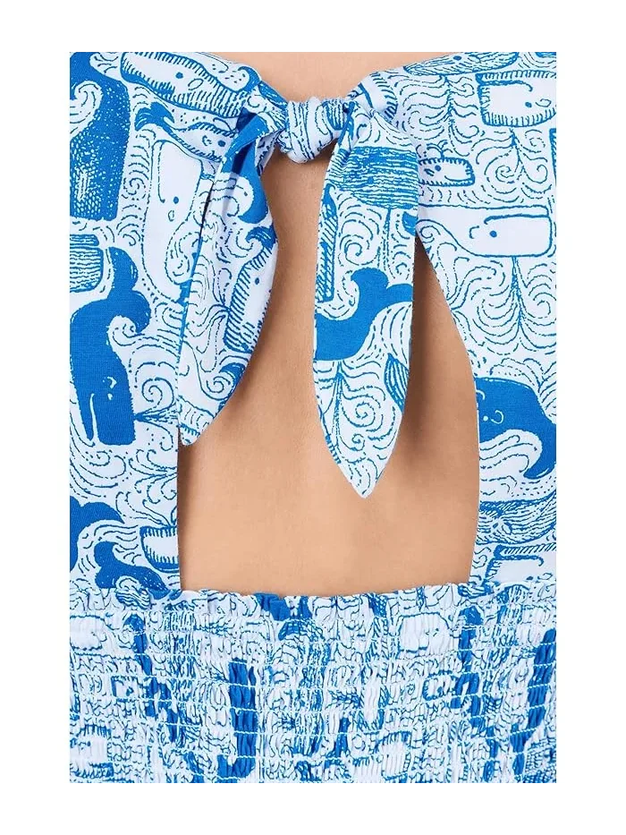 Платье миди с цветочным принтом Finnley Lilly Pulitzer — изображение 5 из 5, синий