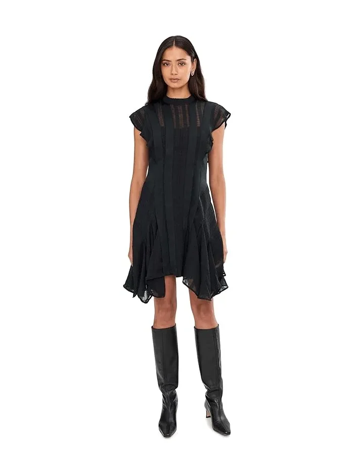 Платье текстурированное Fleur AllSaints — изображение 1 из 5, черный