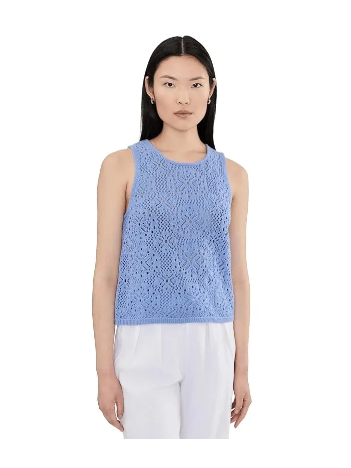 Свитер Splendid Beckham Crochet Sweater Tank — синий