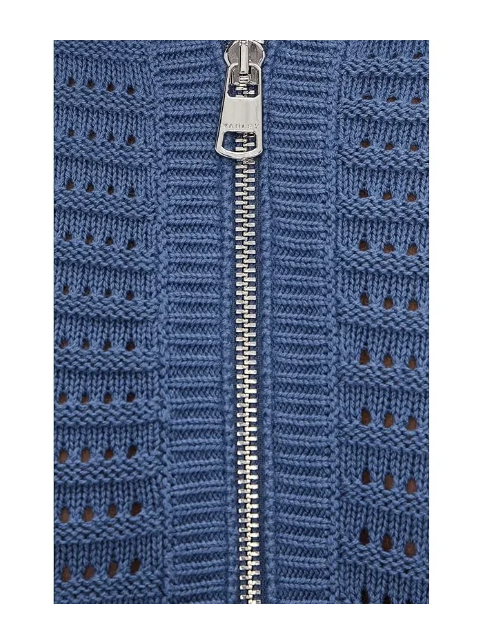 Свитер с декоративной строчкой Morwenna 1/2 Zip Knit Varley — изображение 5 из 5, синий