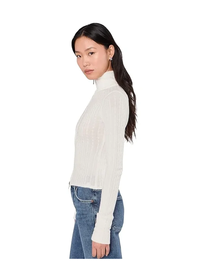 Свитер с молнией We The Free Brunch Girl Zip-Up Free People — изображение 3 из 5, слоновая кость