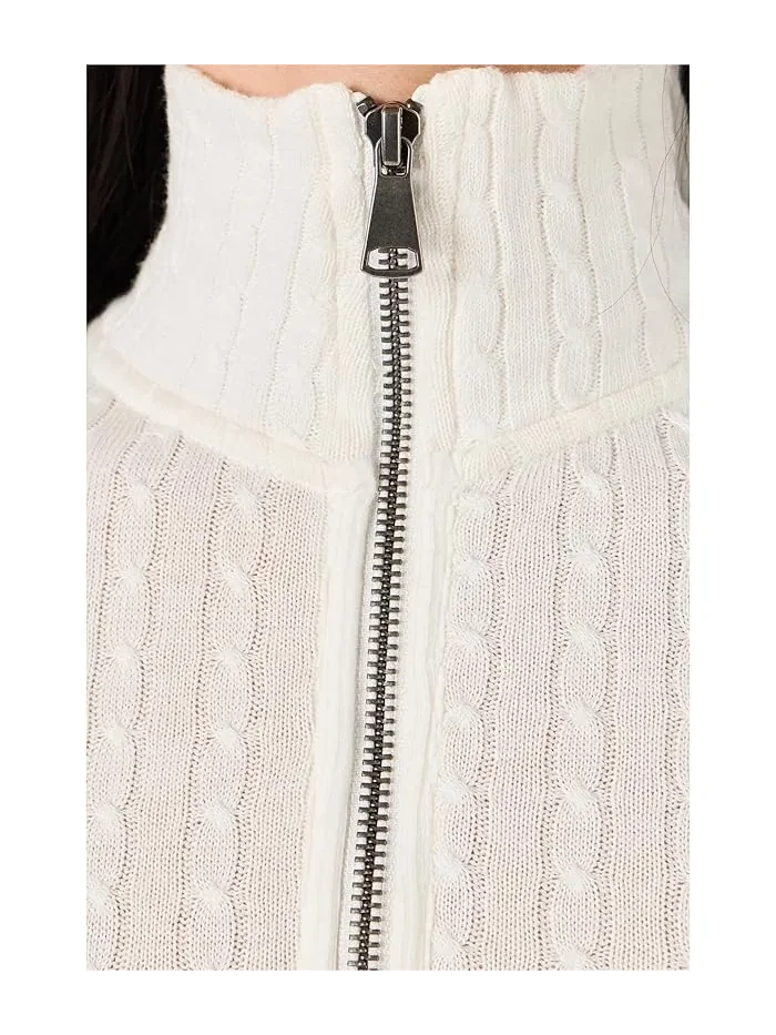 Свитер с молнией We The Free Brunch Girl Zip-Up Free People — изображение 5 из 5, слоновая кость