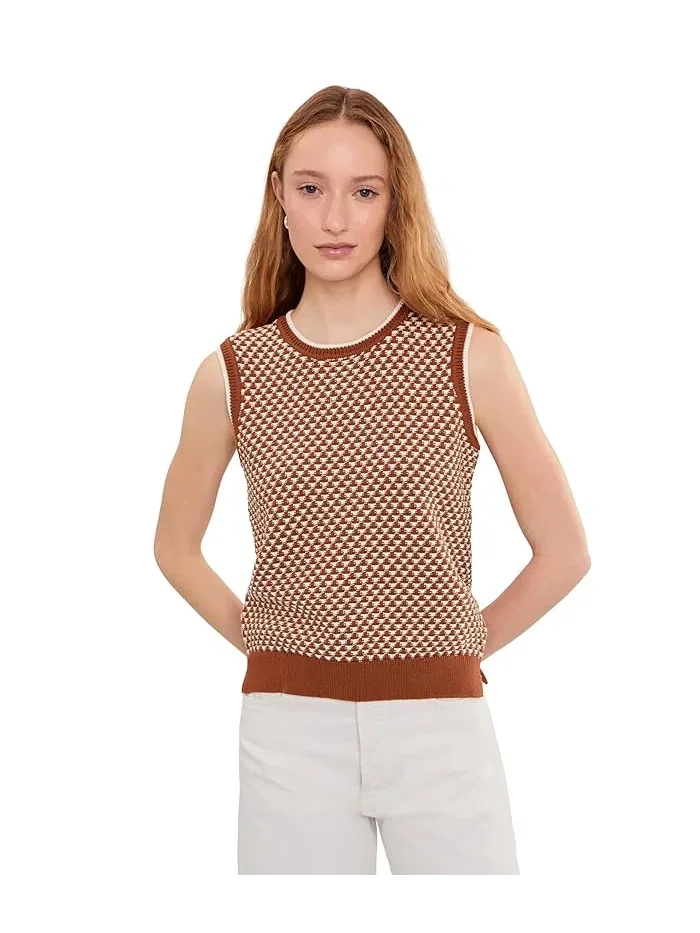 Свитер с геометрическим узором Jenson Stitch Knit Varley — изображение 1 из 5, зеленый