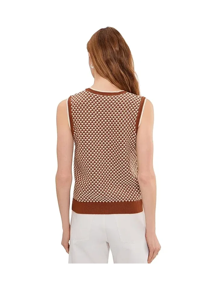 Свитер с геометрическим узором Jenson Stitch Knit Varley — изображение 4 из 5, зеленый