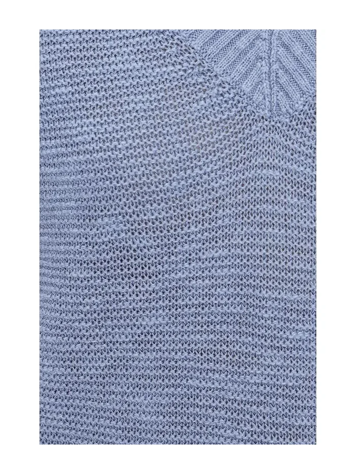 Свитер органический лен хлопок V-образный вырез Eileen Fisher — изображение 5 из 5, дымка