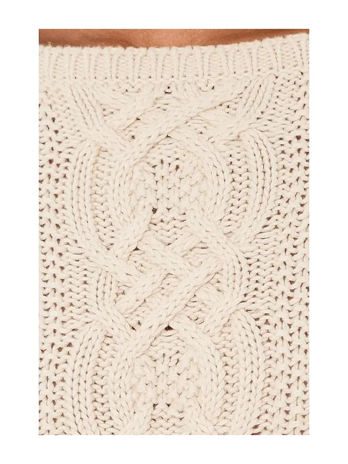 Свитер с крупной вязкой лодочка Cable-Knit Cotton Boatneck Lauren Ralph Lauren — изображение 5 из 5, темный темно-синий