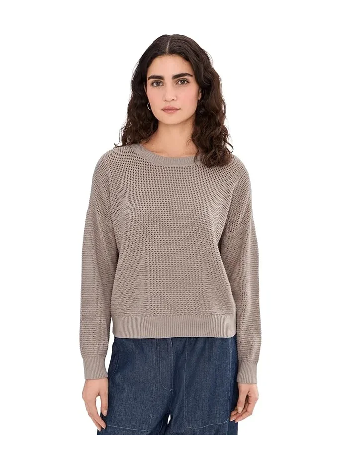 Свитер из органического хлопка Peruvian Cotton Blend Crew Neck Eileen Fisher