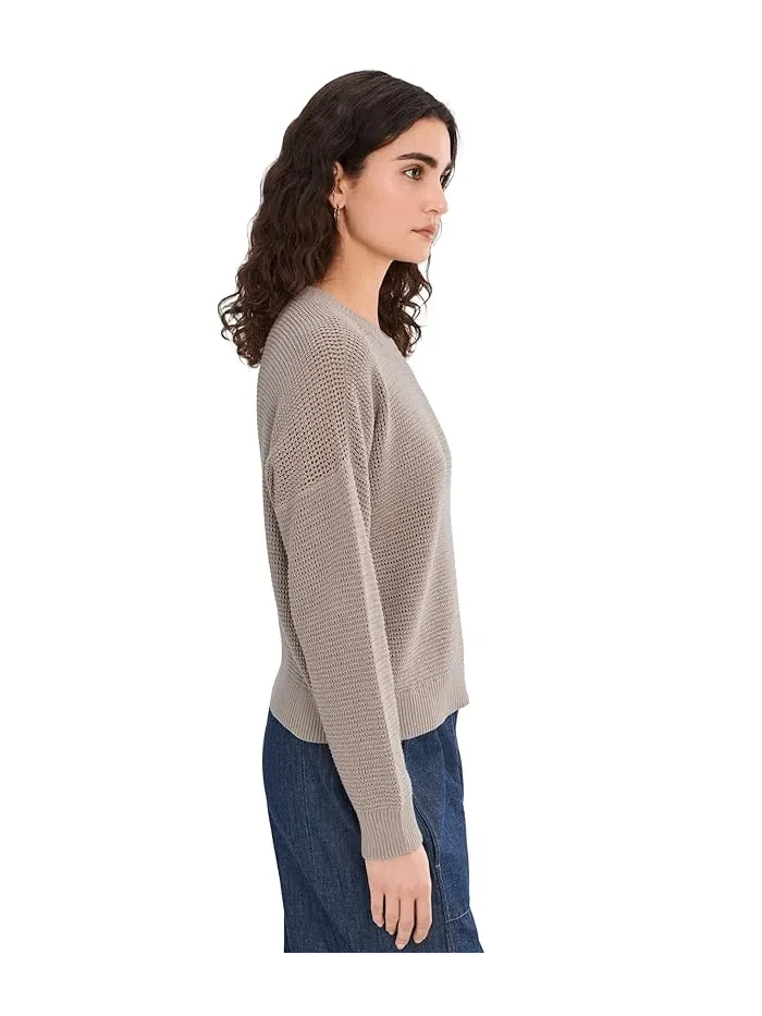 Свитер из органического хлопка Peruvian Cotton Blend Crew Neck Eileen Fisher — изображение 3 из 5, голубь