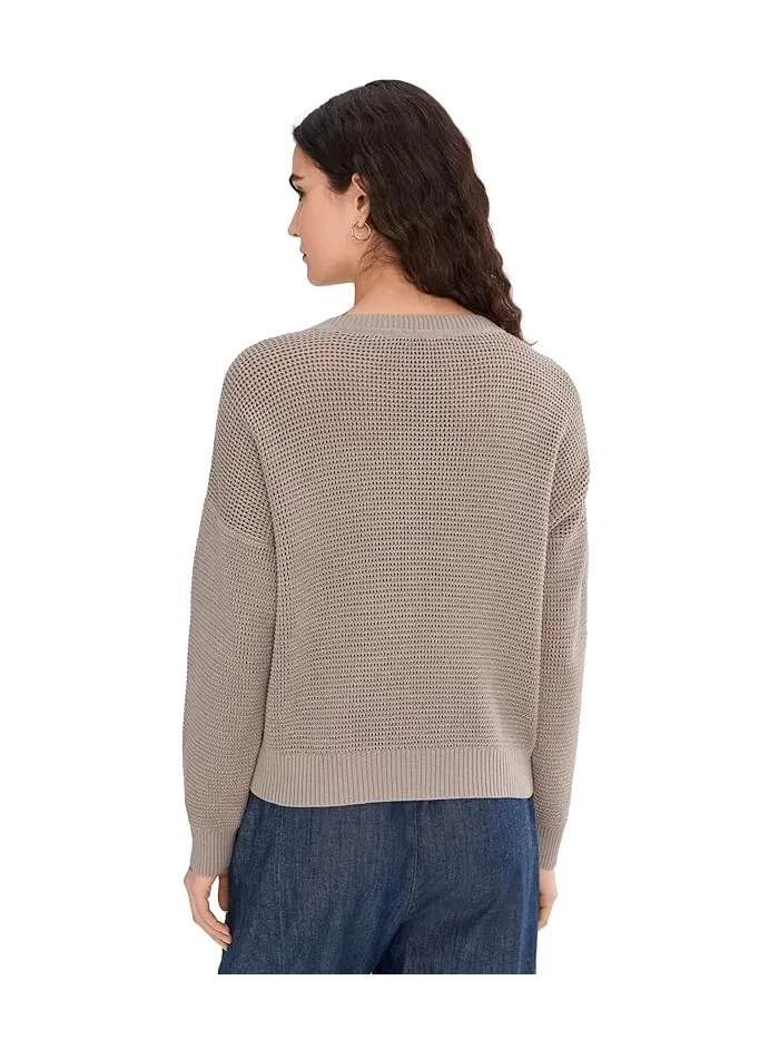 Свитер из органического хлопка Peruvian Cotton Blend Crew Neck Eileen Fisher — изображение 4 из 5, голубь
