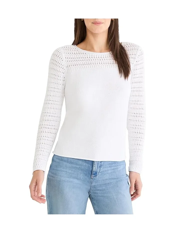 Свитер с ажурным узором Petite Placed Pointelle NIC+ZOE