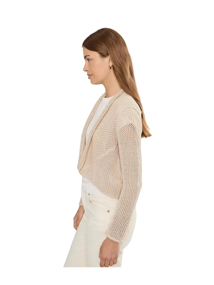 Свитер с сетчатой текстурой Petite Mesh Cocoon Cardigan NIC+ZOE — изображение 3 из 5, макадания