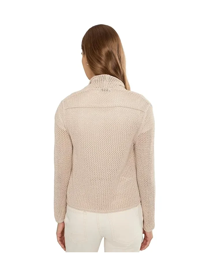 Свитер с сетчатой текстурой Petite Mesh Cocoon Cardigan NIC+ZOE — изображение 4 из 5, макадания