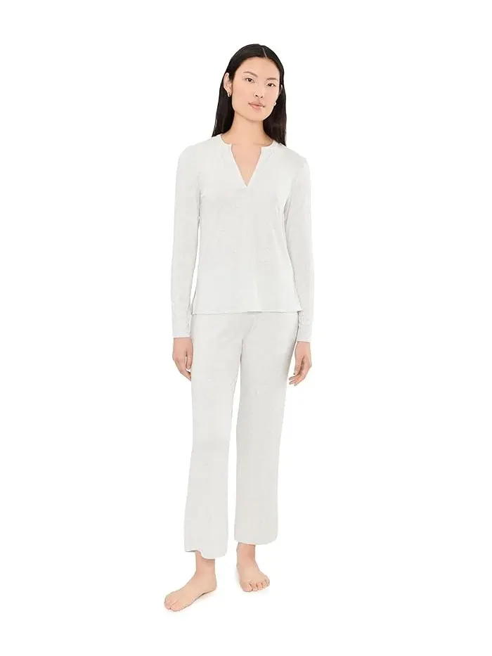 Пижамный комплект Feathers Essentials Natori — изображение 1 из 5, светлый серый