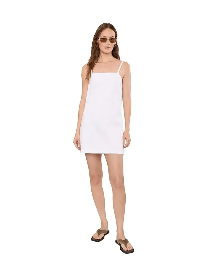 Платье-рубашка джинсовое Clean Denim Shift Dress Joe's Jeans — изображение 2 из 5, белый