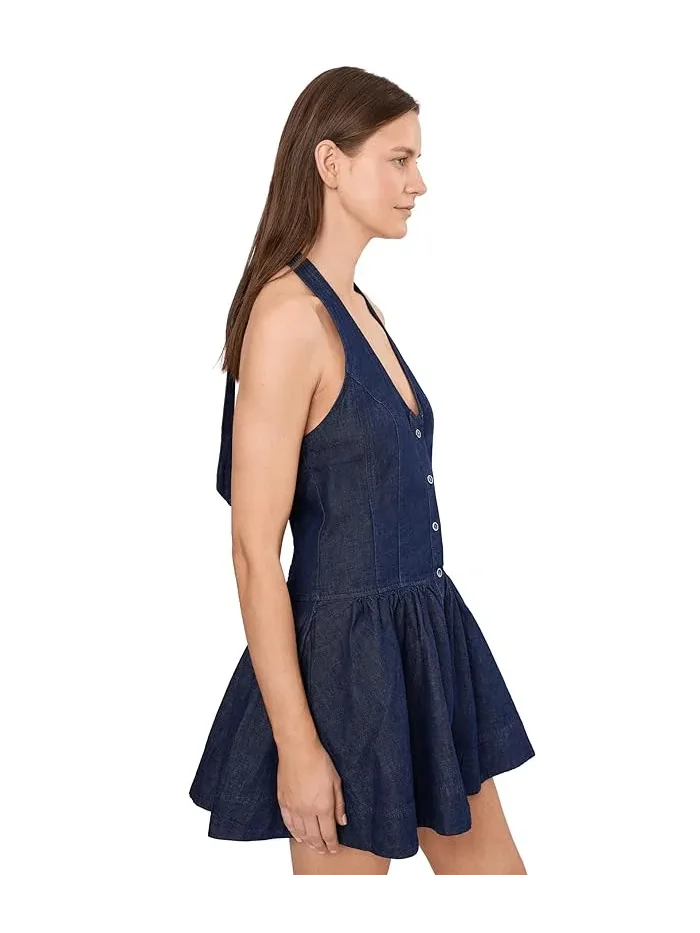 Платье джинсовое мини Clean Break Free People — изображение 3 из 5, черный