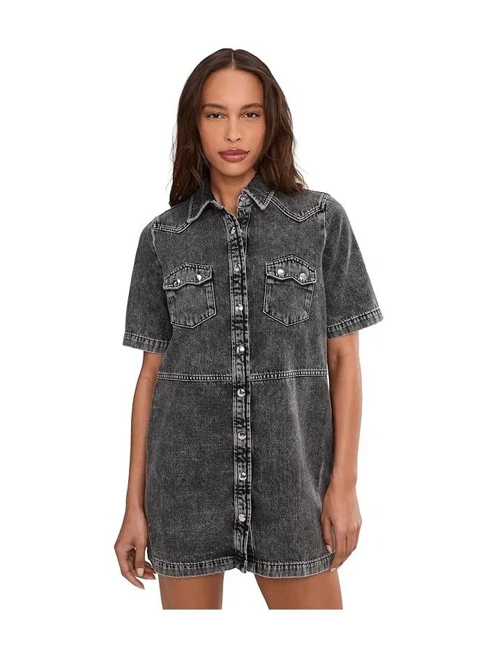 Платье джинсовое Rock Denim AllSaints — изображение 1 из 5, серый