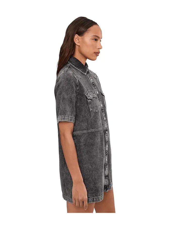 Платье джинсовое Rock Denim AllSaints — изображение 3 из 5, серый