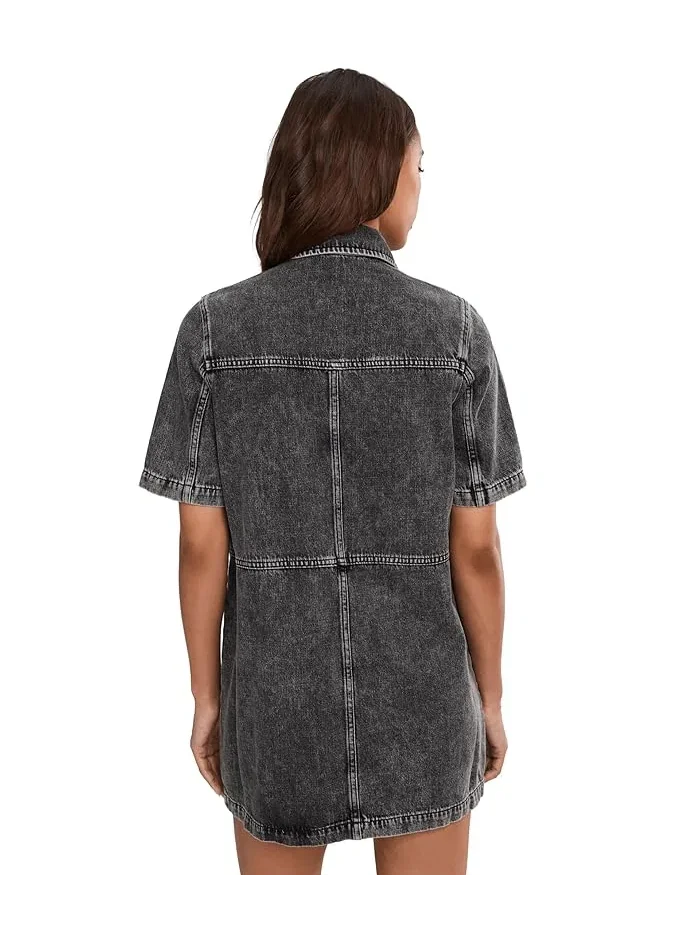 Платье джинсовое Rock Denim AllSaints — изображение 4 из 5, серый