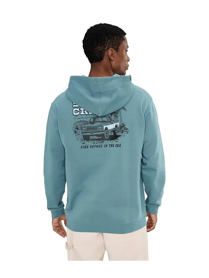 Худи Salty Crew Truck Stop Fleece — изображение 4 из 5, серый