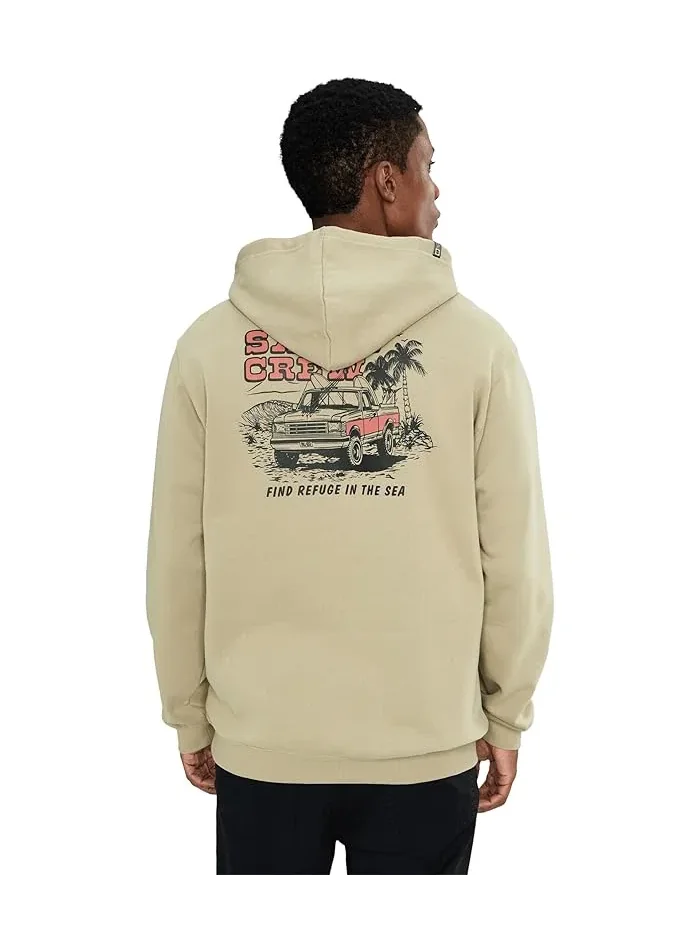Худи флисовое Truck Stop Fleece Salty Crew — изображение 4 из 5, серый