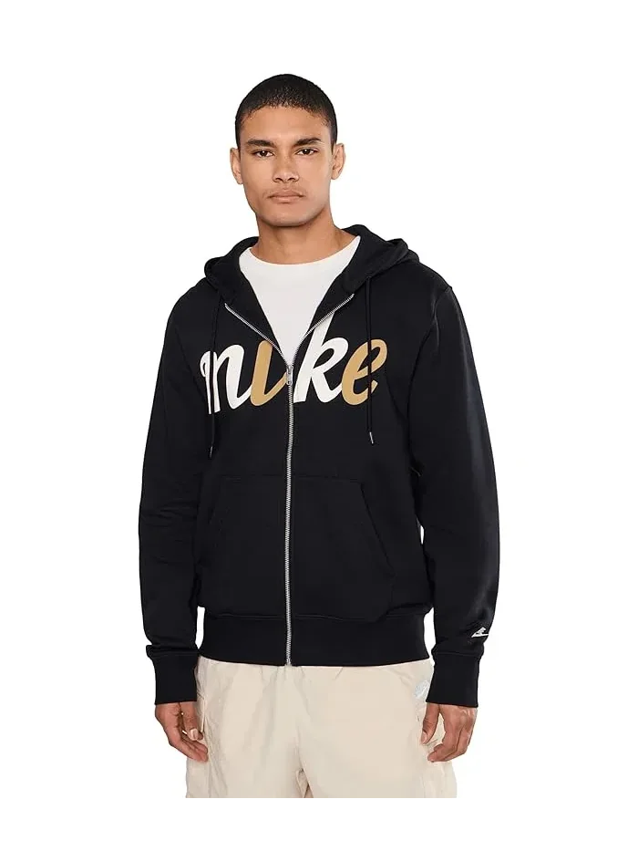 Худи Nike Sportswear Club Full-Zip Fleece — изображение 1 из 5, черный/черный