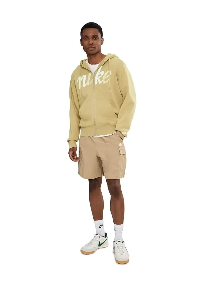 Худи Nike Sportswear Club Full-Zip Fleece — изображение 2 из 5, бежевый/бежевый