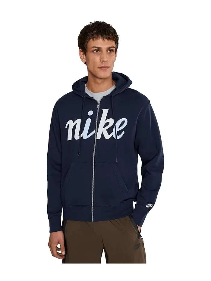Худи Nike Sportswear Club Full-Zip Fleece — изображение 1 из 5, белый