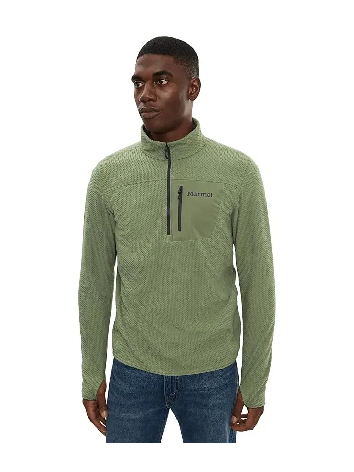 Худи Marmot Airfleece 1/2 Zip — изображение 1 из 5, оливковый