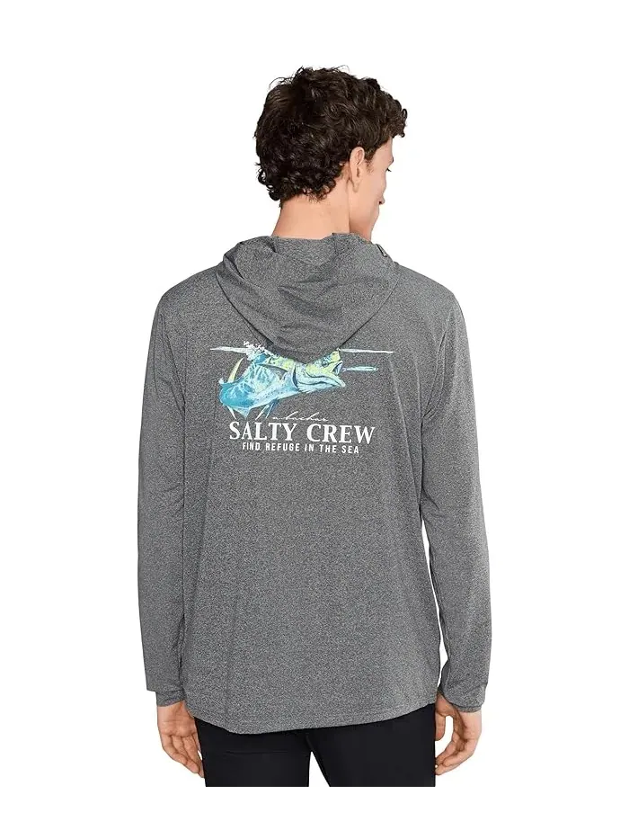 Худи Salty Crew Surface Hood Sunshirt — изображение 4 из 5, темно-серый