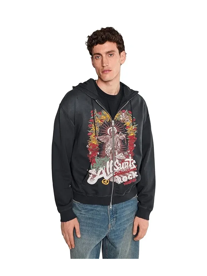 Худи Roque Zip Hoody AllSaints — изображение 1 из 5, черный