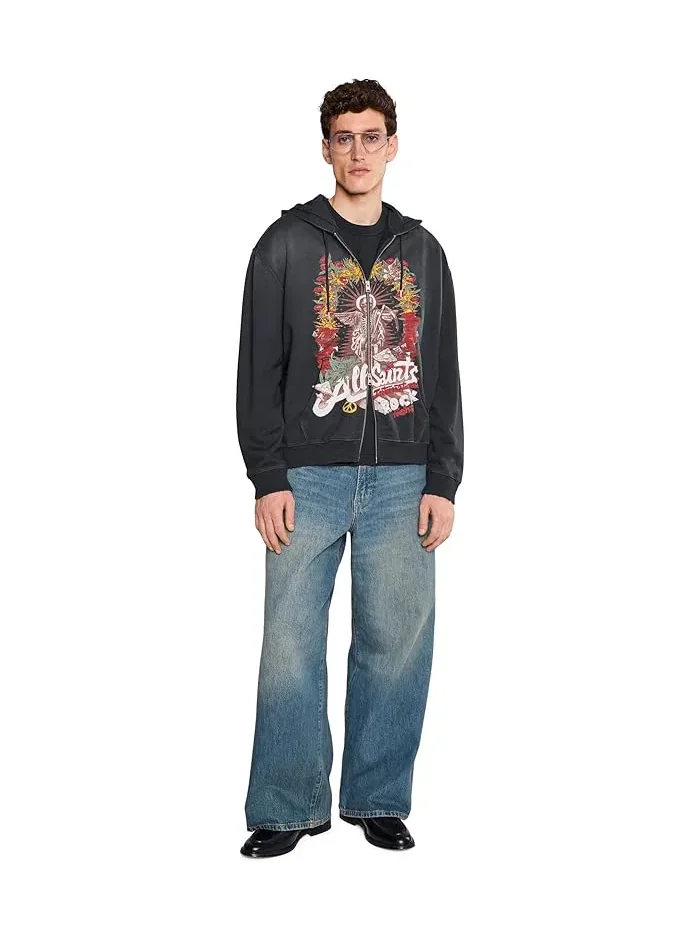 Худи Roque Zip Hoody AllSaints — изображение 2 из 5, черный