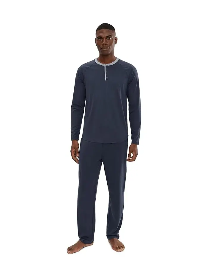 Штаны для отдыха Triblend Lounge Pants Barefoot Dreams — изображение 2 из 5, синий