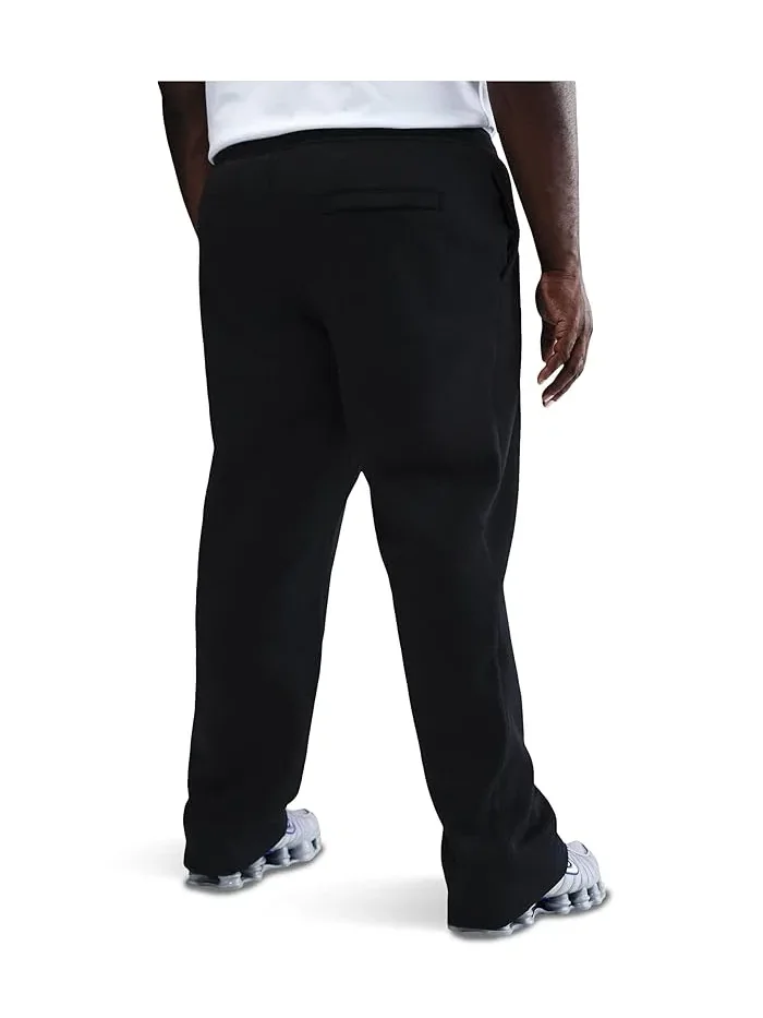 Штаны флисовые Club Open-Hem Nike — изображение 2 из 5, черный/черный/белый
