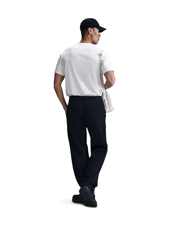 Штаны флисовые Club Open-Hem Nike — изображение 5 из 5, черный/черный/белый