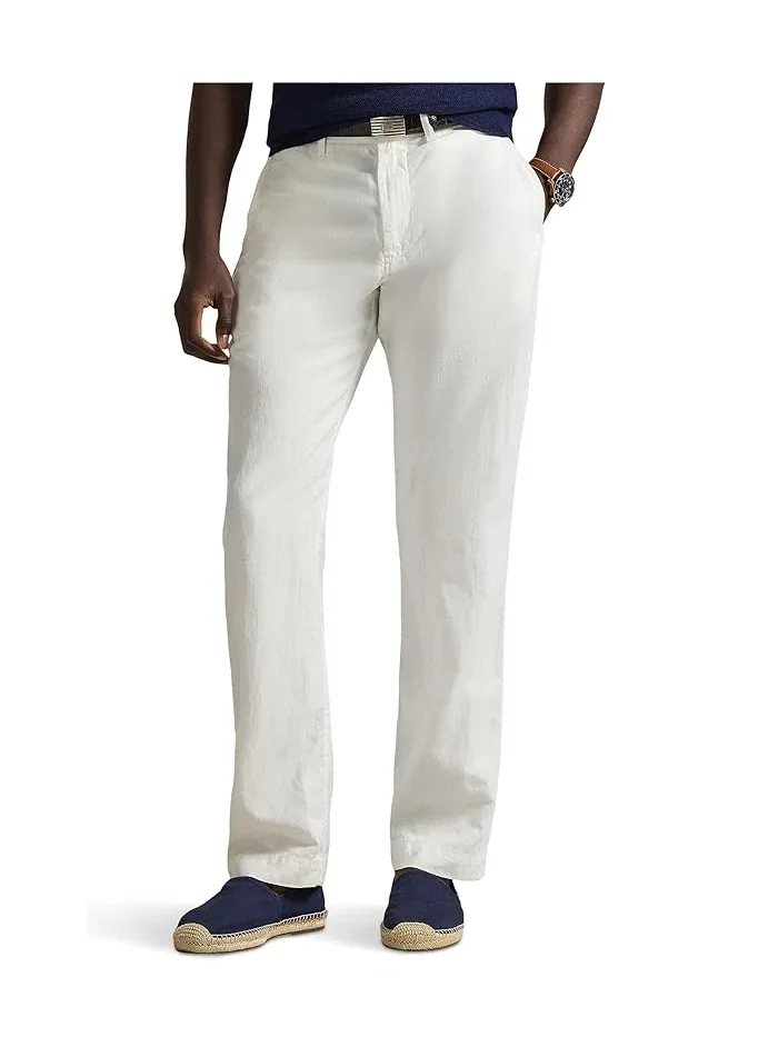 Брюки льняные Bedford Classic Fit Polo Ralph Lauren — изображение 1 из 5, белый