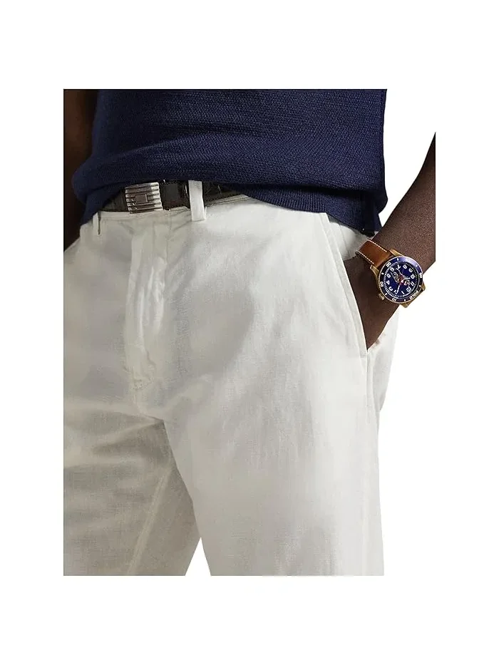 Брюки льняные Bedford Classic Fit Polo Ralph Lauren — изображение 4 из 5, белый