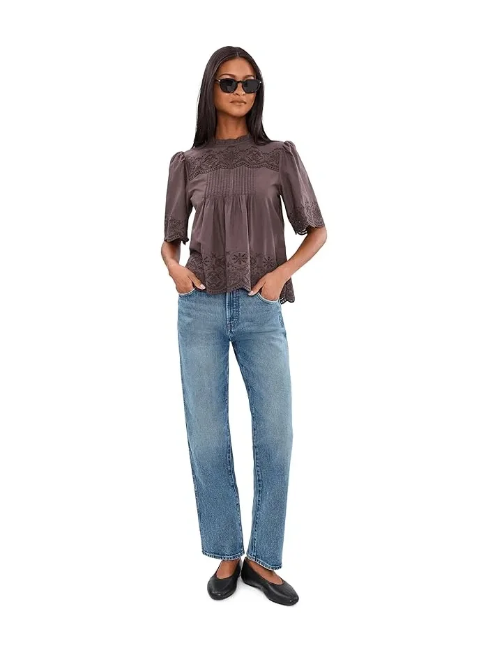 Джинсы прямого кроя The Longline Straight Jean Madewell — изображение 2 из 5, белый